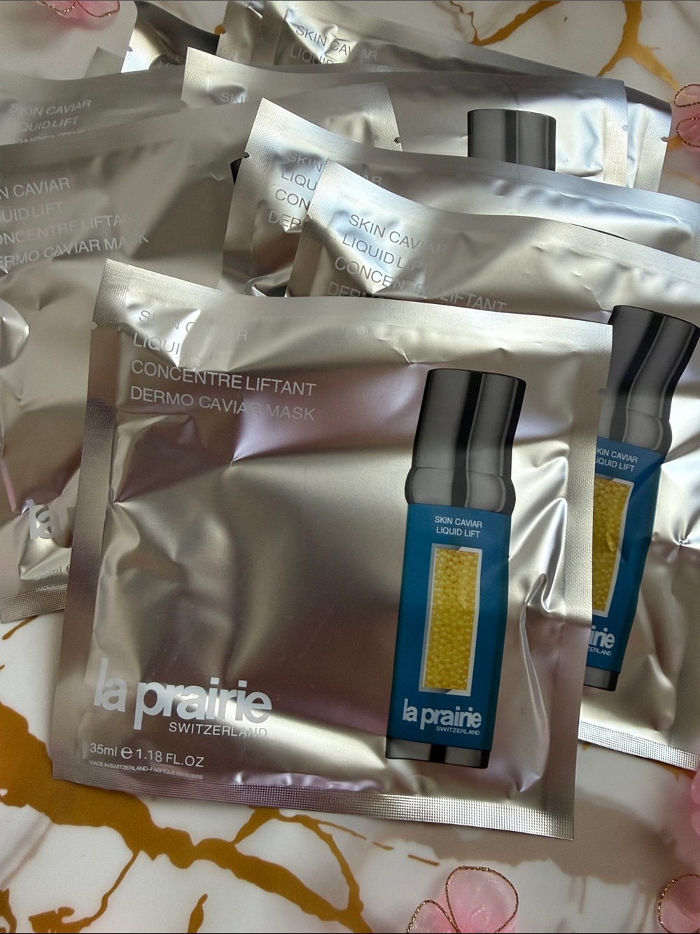 La Prairie Sheet Masks Skin Caviar Liquid Lift Dermo Caviar Mask 10 masks New